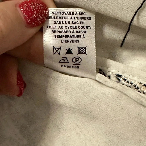 Lafayette 148 Noelle Tweed Boucle Jacket Black White Sz 6 - Picture 9 of 9